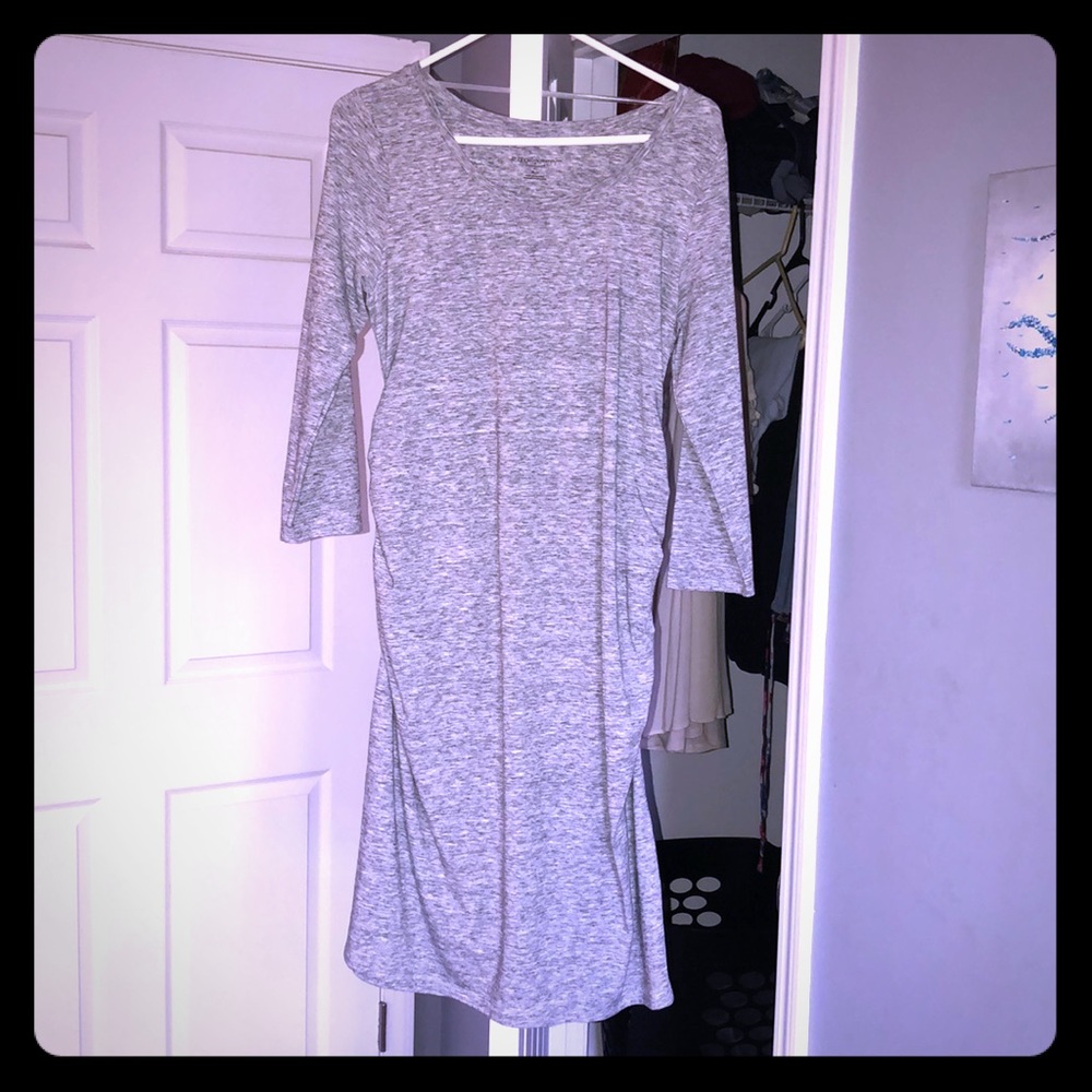 Gray maternity dress